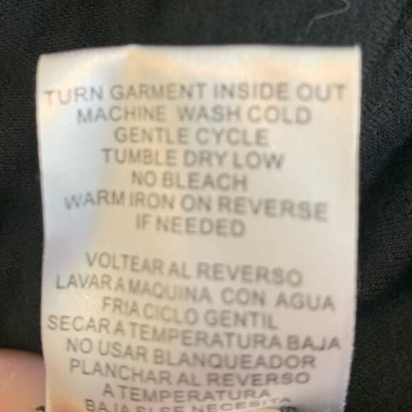 Y2K Sequin Top XL Black Long Stretch Tunic Cowl Neck Goth Grunge - Picture 7 of 7